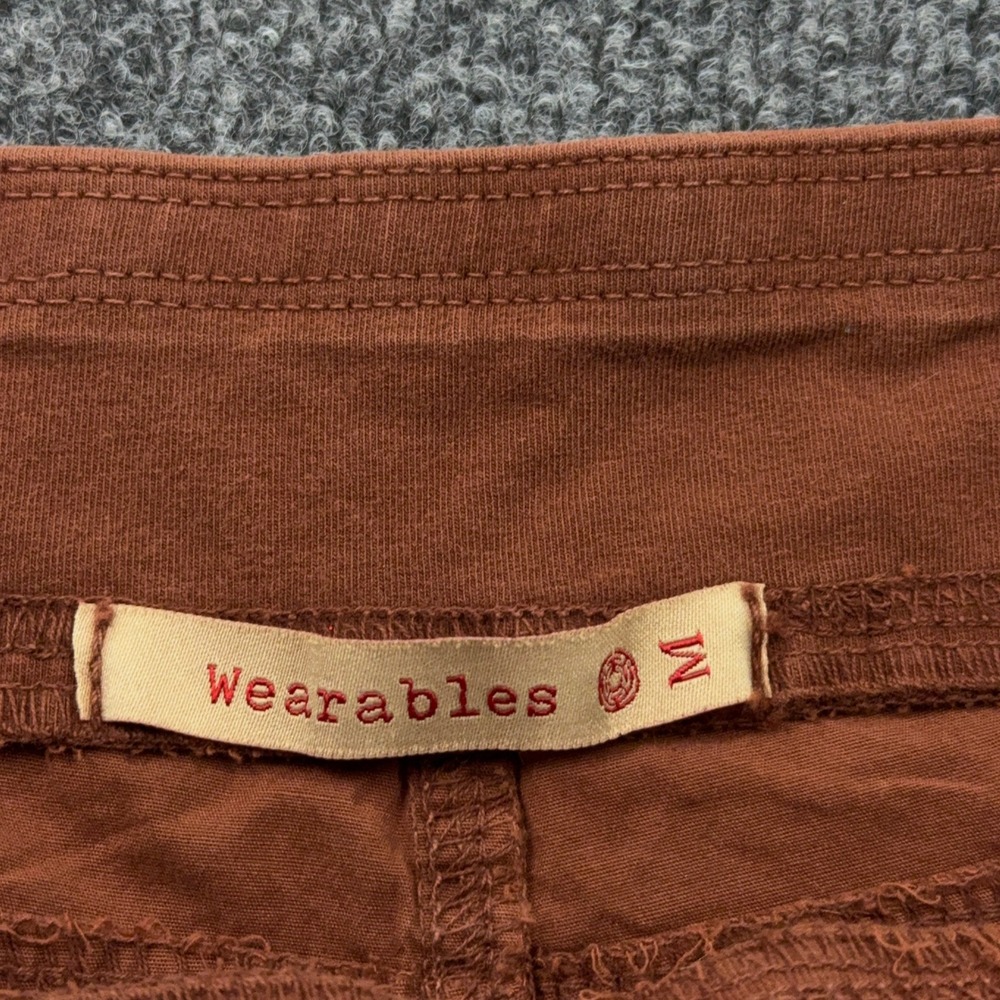 Wearables XCVI Cargo Utility Shorts Womens M Burnt Orange Pull On Stretch Hiking - Picture 4 of 10